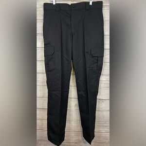 NWOT DICKIES MENS FLEX Regular Fit  Straight Leg Cargo Work Pants, Black 36X34